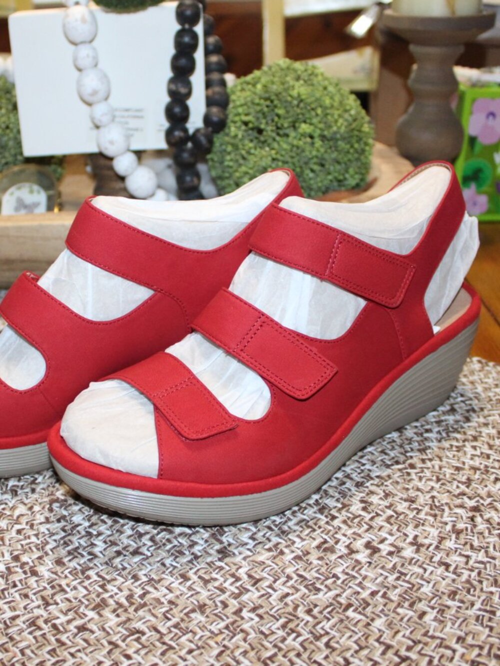 NWT Clark Reedly Juno Wedge sandals 9 1/2 WIDE SHARP! COMFY! - Picture 4 of 15